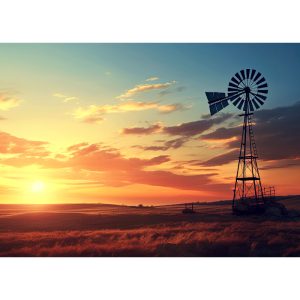 Glass Cutting Board:  Windmill NEW